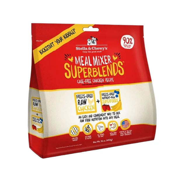 Stella & Chewy's - Freeze Dried SuperBlends Meal Mixers For Dogs - Cage-Free Chicken Recipe - 3.25OZ