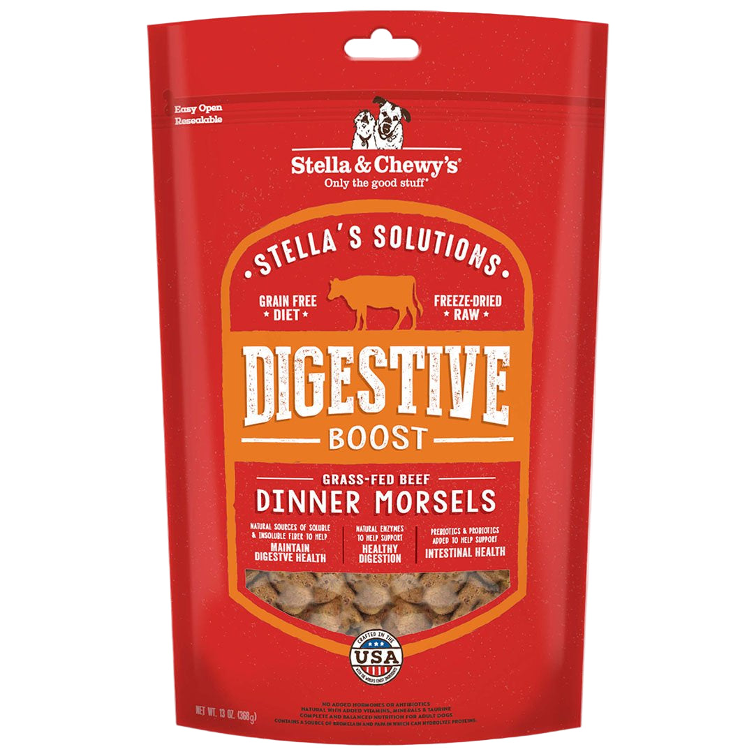 Stella & Chewys - Stellas Solution Digestive Boost Grass-Fed Beef Dinner Morsels For Dogs 13Oz