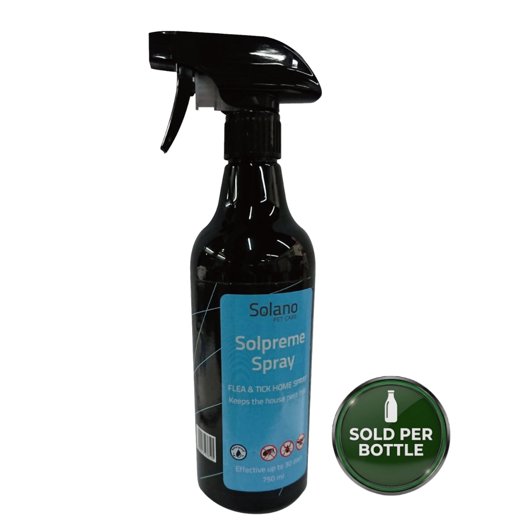 Solano - 天然驅除跳蚤、蜱蟲和蒼蠅的家用噴霧 - 750ML