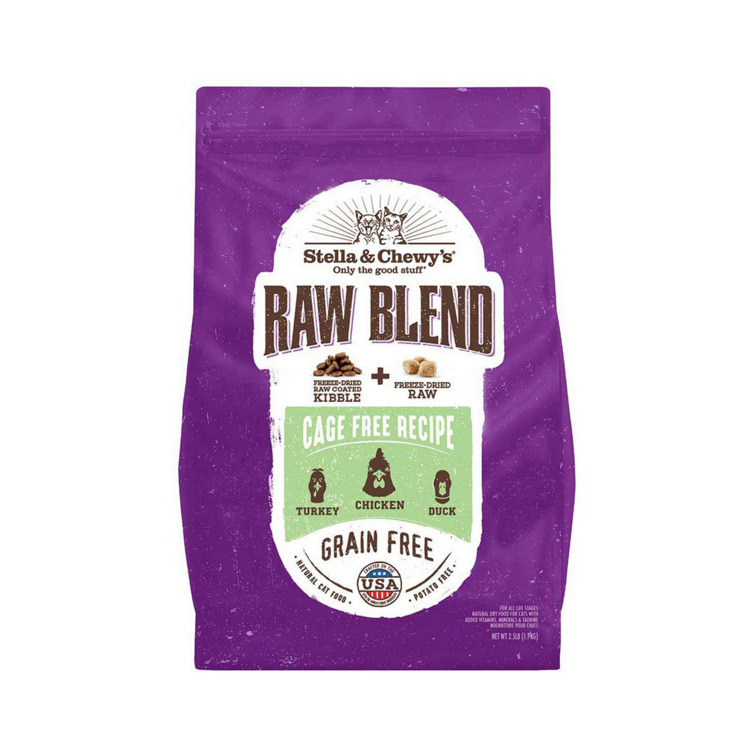 Stella & Chewy’s - Dry Cat Food Raw Blend Kibble Cage Free Recipe 2.5Lb Cats