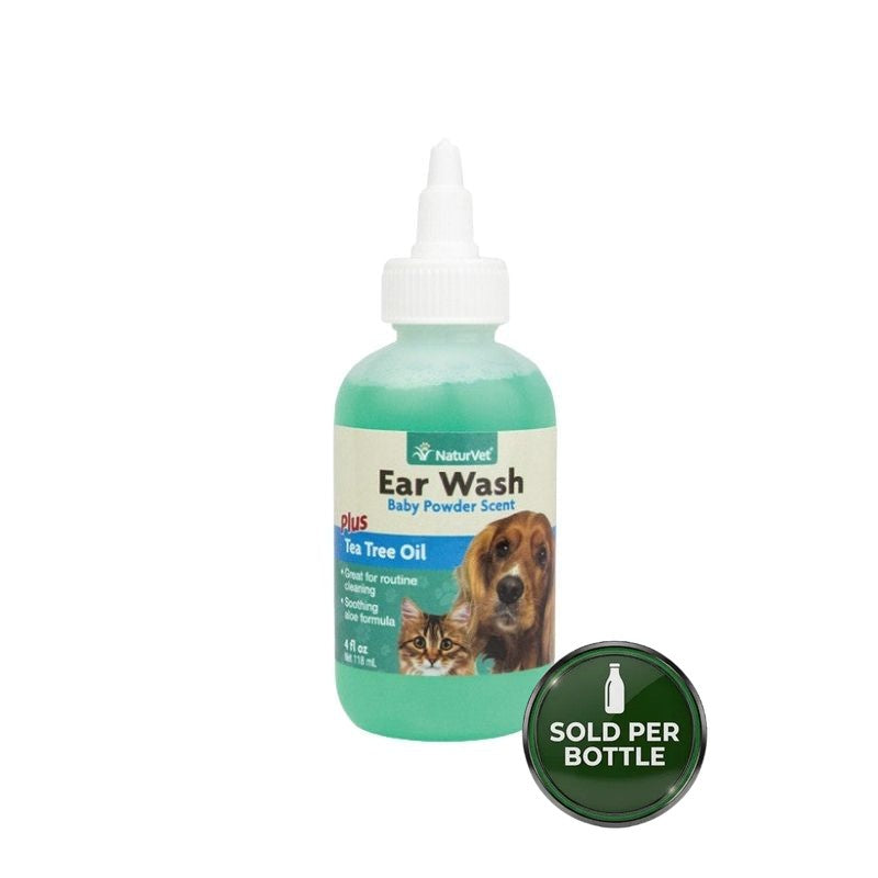 NaturVet Ear Wash with Tea Tree Oil - 4oz