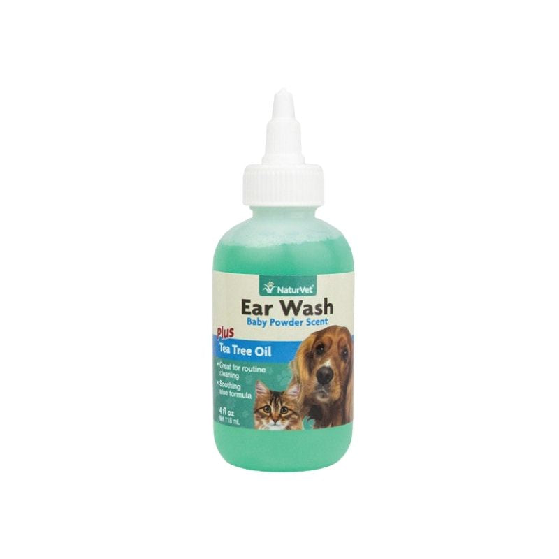 NaturVet Ear Wash with Tea Tree Oil - 4oz