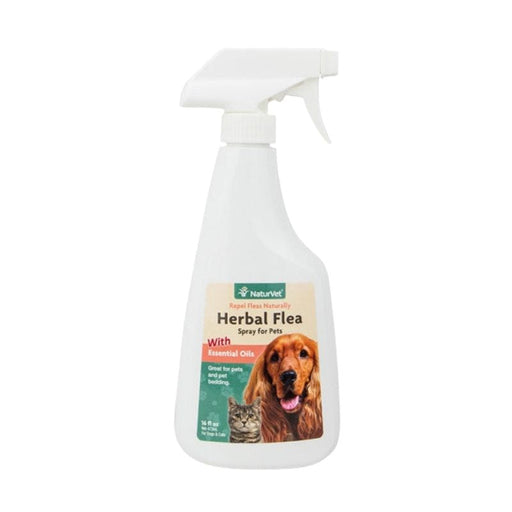 NaturVet Herbal Flea Spray for Dogs & Cats - 16oz