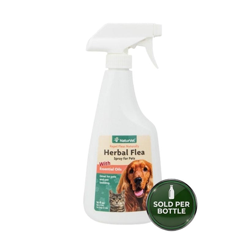 NaturVet Herbal Flea Spray for Dogs & Cats - 16oz
