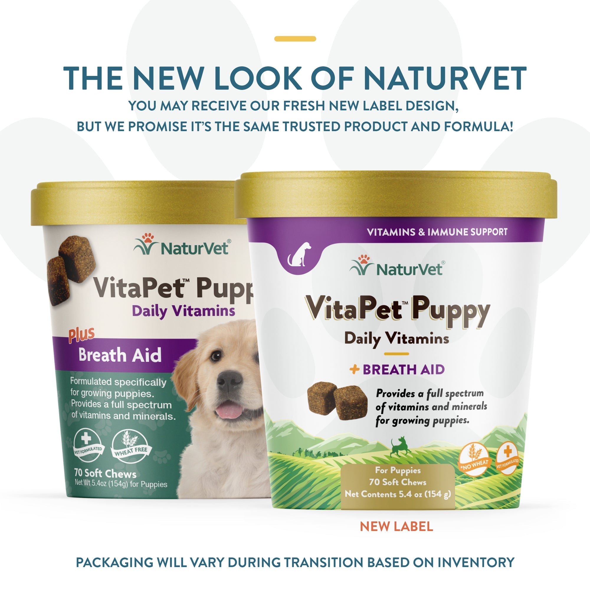 NaturVet VitaPet Puppy Plus Breath Aid - Soft Chew - 70's