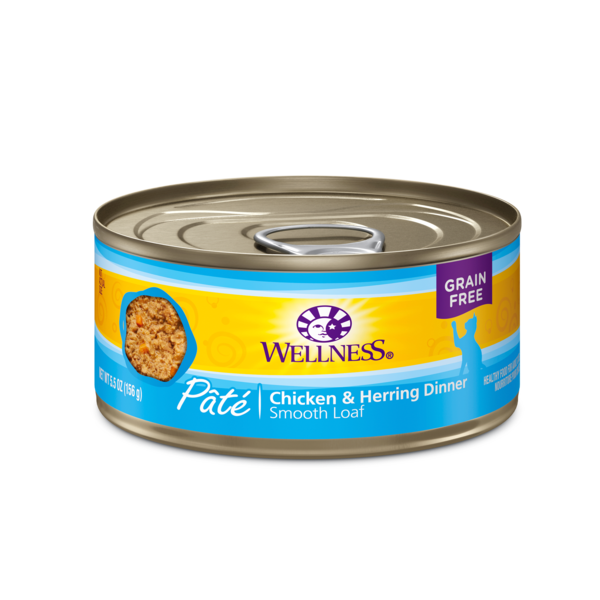 Wellness - Complete Health Pate - Grain Free Canned Cat Food - Chicken & Herring - 3OZ (4 Cans) - PetProject.HK