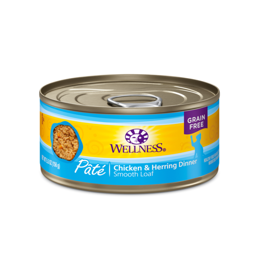 Wellness - Complete Health Pate - Grain Free Canned Cat Food - Chicken & Herring - 3OZ (4 Cans) - PetProject.HK