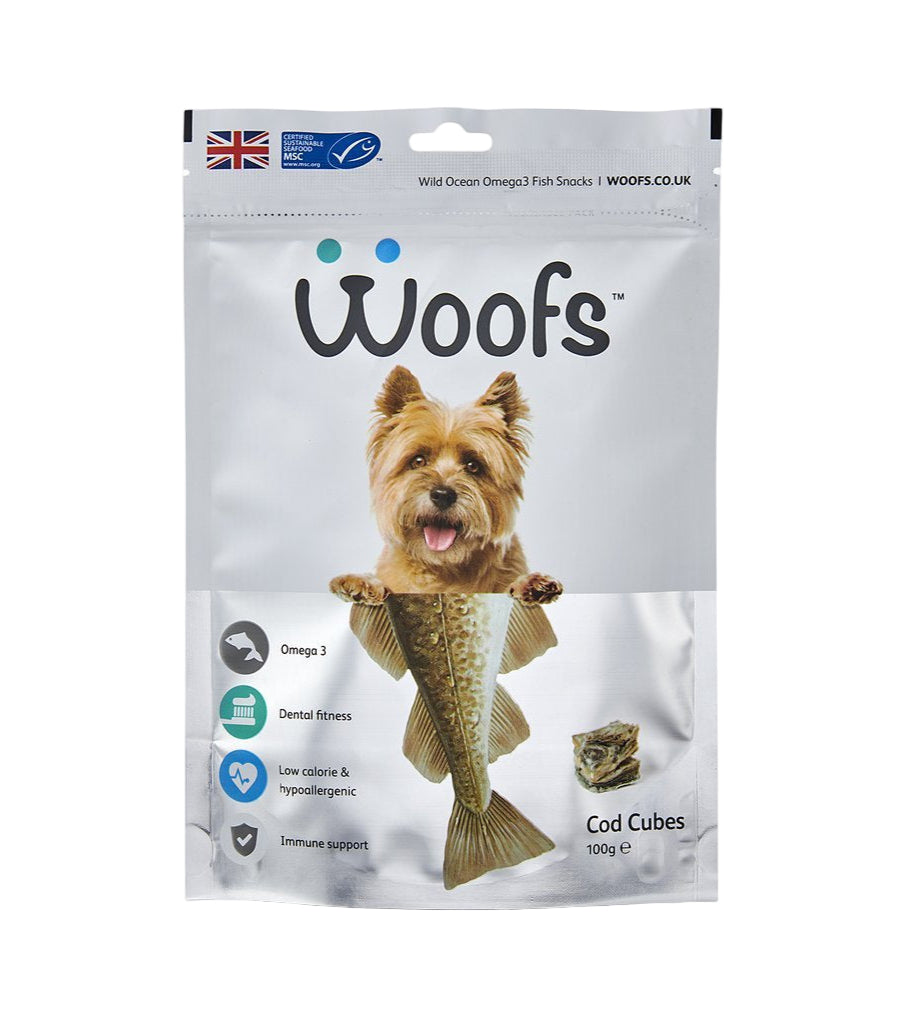 Woofs - Cod Cubes Treat For Dogs 100G