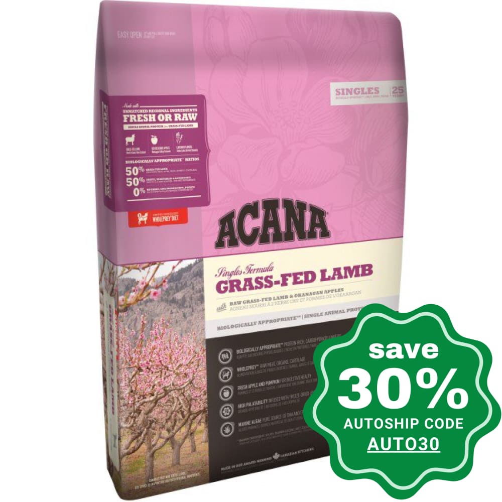 Acana - Singles Grain Free Dog Food - Grass-Fed Lamb - 11.4KG - PetProject.HK