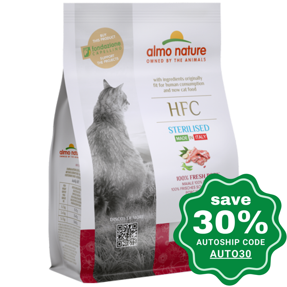 Almo Nature - Dry Food For Cats Hfc Natural Longevity Sterilised Fresh Pork 300G