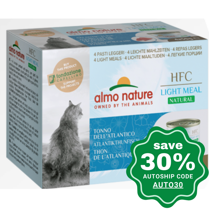 Almo Nature - Wet Cat Food Hfc Natural Light Meal Atlantic Ocean Tuna 50G (Min. 12 Cans) Cats