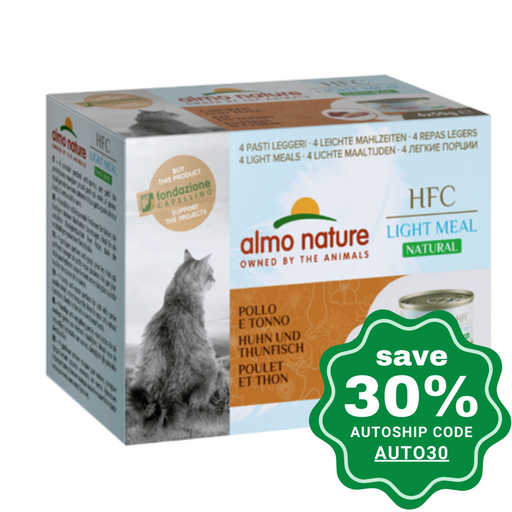 Almo Nature - Wet Cat Food Hfc Natural Light Meal Tuna & Chicken 50G (Min. 12 Cans) Cats