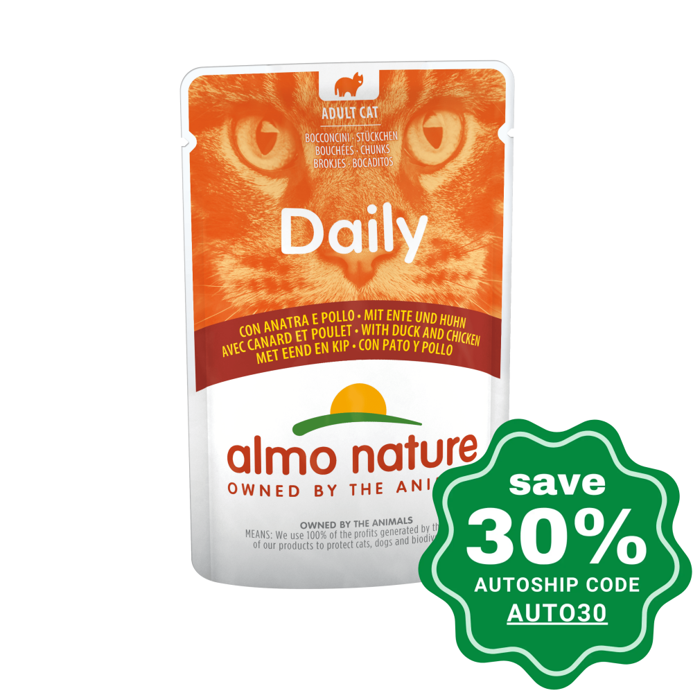 Almo Nature - Wet Food For Cats Daily Menu Chicken & Duck 70G (Min. 30 Pouches)