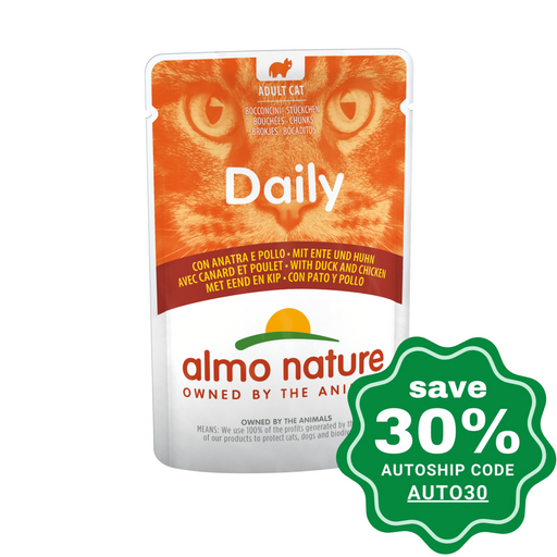 Almo Nature - Wet Food For Cats Daily Menu Chicken & Duck 70G (Min. 30 Pouches)