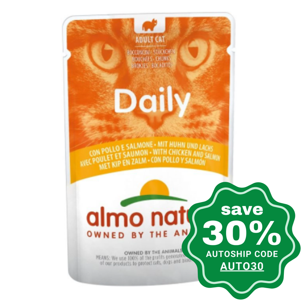 Almo Nature - Wet Food For Cats Daily Menu Chicken & Salmon 70G (Min. 30 Pouches)