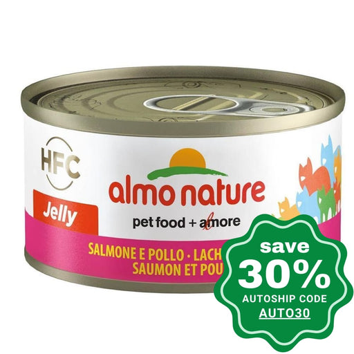 Almo Nature - HFC Jelly Canned Cat Food - Salmon & Chicken - 70G (min. 4 Cans) - PetProject.HK