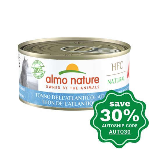 Almo Nature - Wet Food For Cats Hfc Natural Atlantic Ocean Tuna 150G (Min. 24 Cans)