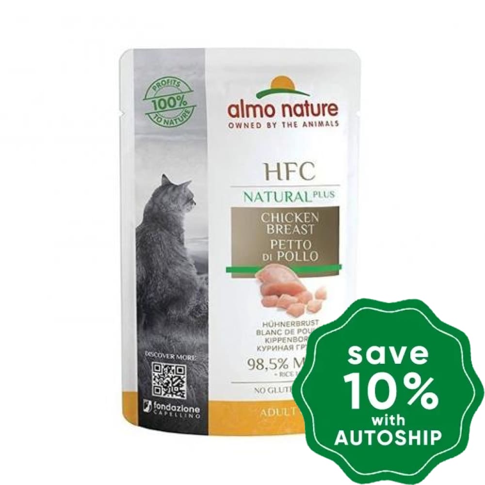 Almo Nature - Wet Food For Cats Hfc Natural Plus Chicken Breast 55G (Min. 24 Pouches)