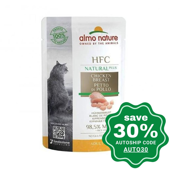 Almo Nature - Wet Food For Cats Hfc Natural Plus Chicken Breast 55G (Min. 24 Pouches)