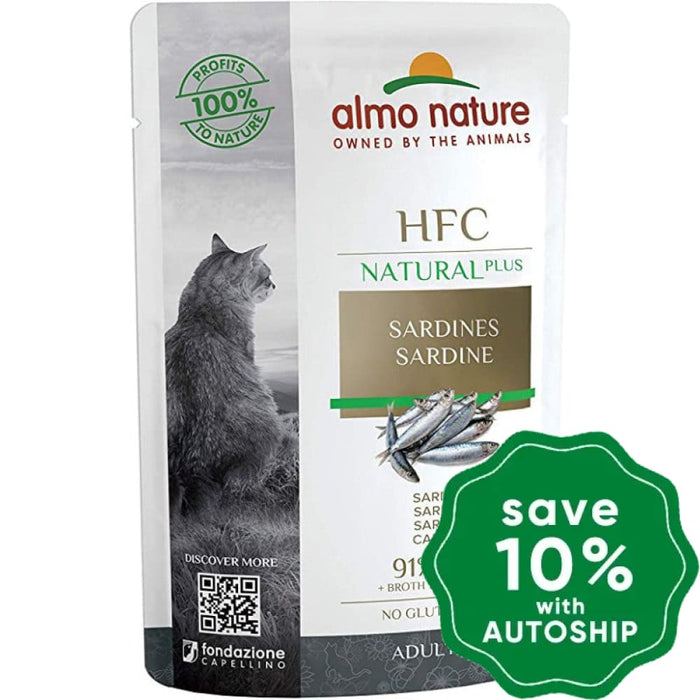 Almo Nature - Wet Food For Cats Hfc Natural Plus Sardine 55G (Min. 24 Pouches)