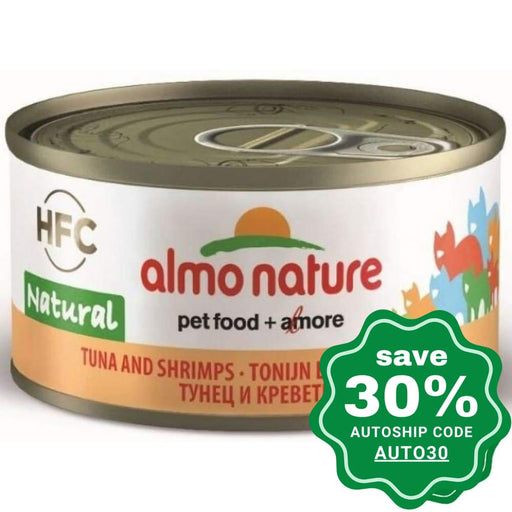 Almo Nature - Wet Food For Cats Hfc Natural Tuna & Shrimps 150G (Min. 24 Cans)