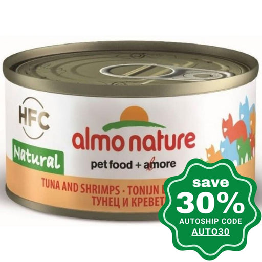 Almo Nature - HFC Natural Canned Cat Food - Tuna & Shrimps - 70G (min. 4 Cans) - PetProject.HK