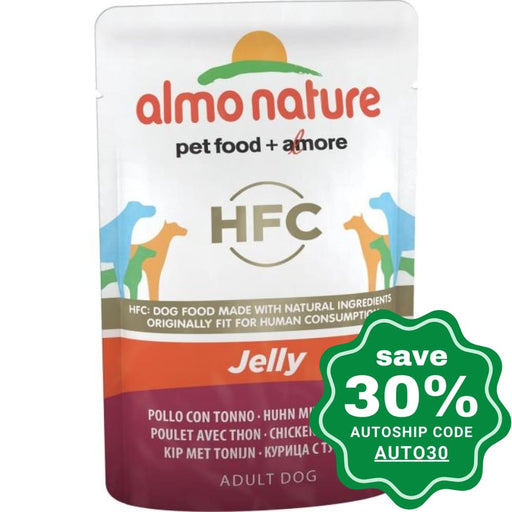 Almo Nature - HFC Jelly Wet Dog Food - Chicken & Tuna - 70G (min. 24 Pouches) - PetProject.HK