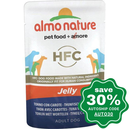 Almo Nature - HFC Jelly Wet Dog Food - Tuna & Carrot - 70G (min. 24 Pouches) - PetProject.HK