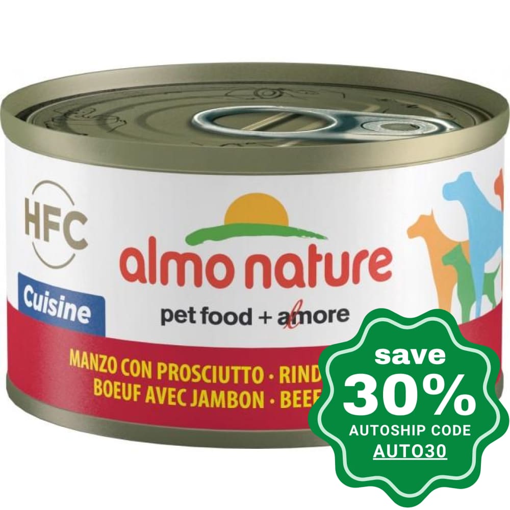 Almo Nature - HFC Cuisine Canned Dog Food - Beef & Ham - 95G (min. 4 Cans) - PetProject.HK