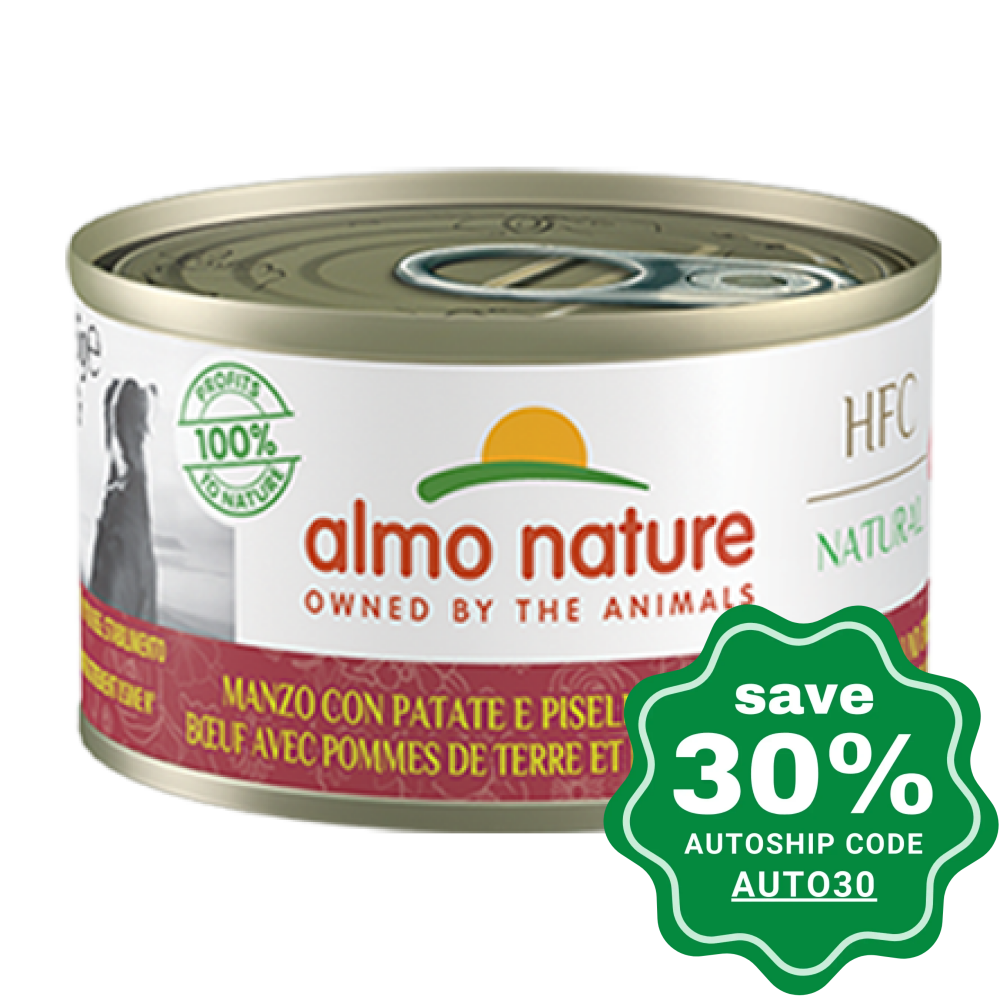 Almo Nature - Wet Food For Dogs Hfc Natural Cuisine Beef With Potaotes & Peas 95G (Min. 4 Cans)