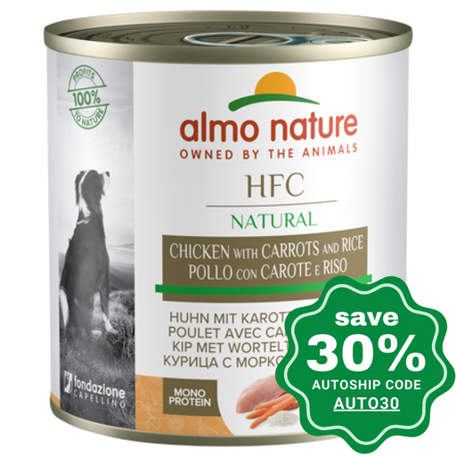 Almo Nature - Wet Food For Dogs Hfc Natural Cuisine Chicken With Carrots & Rice 280G (Min. 12 Cans)