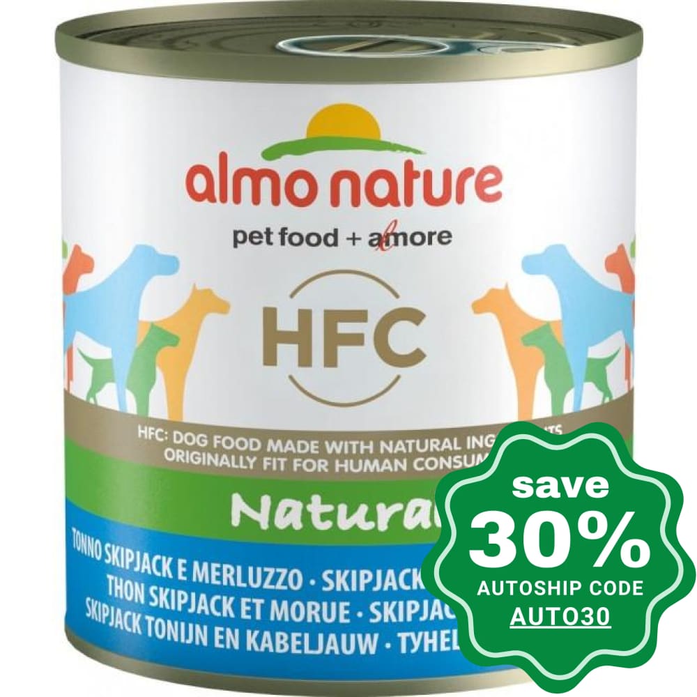 Almo Nature - HFC Natural Canned Dog Food - Skipjack Tuna & Cod - 280G (min. 12 Cans) - PetProject.HK