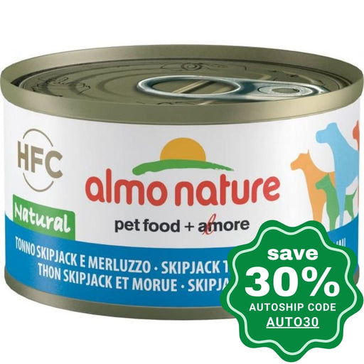 Almo Nature - HFC Natural Canned Dog Food - Skipjack Tuna & Cod - 95G (min. 4 Cans) - PetProject.HK