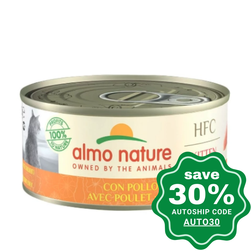 Almo Nature - Wet Food For Kitten Hfc Natural Chicken 150G (Min. 24 Cans) Cats