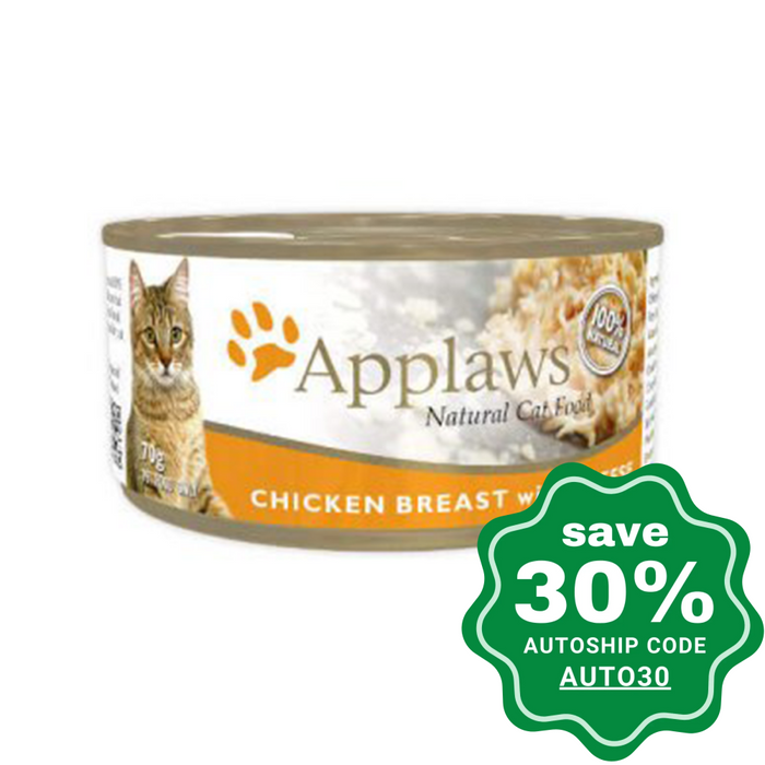 Applaws - Chicken Breast With Cheese Canned Cat Food 70G (Min. 24 Cans) Cats