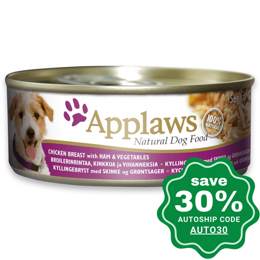 Applaws - Chicken Breast with Ham and Vegetables Canned Dog Food - 156G (4 Cans) - PetProject.HK