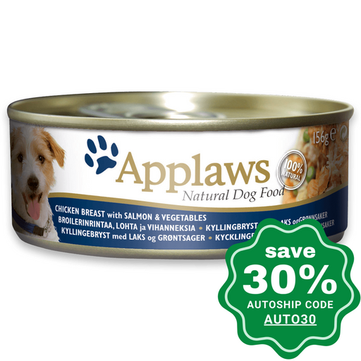 Applaws - Chicken Breast with Salmon and Vegetables Canned Dog Food - 156G (4 Cans) - PetProject.HK