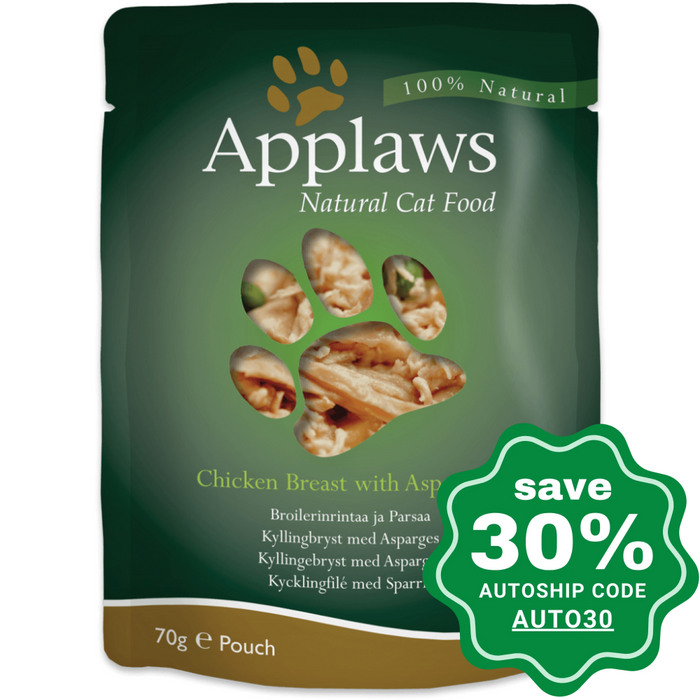 Applaws - Chicken with Asparagus Cat Food Pouch - 70G - PetProject.HK