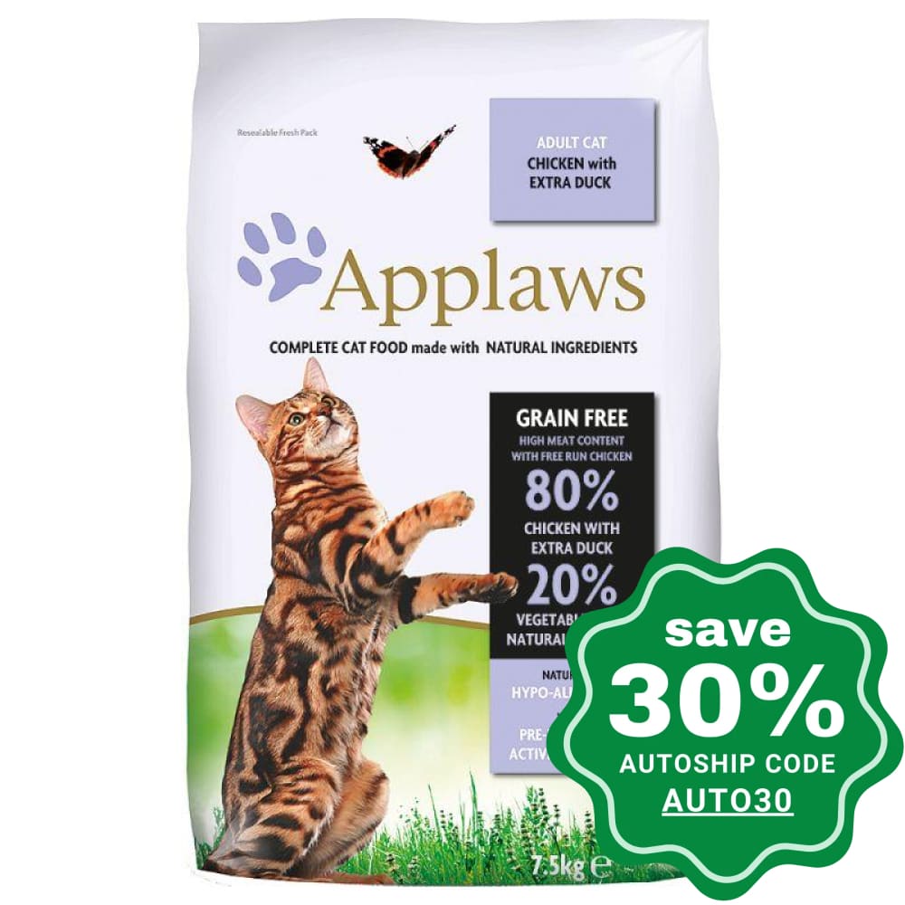 Applaws - Chicken with Extra Duck Dry Adult Cat Food - 7.5KG - PetProject.HK