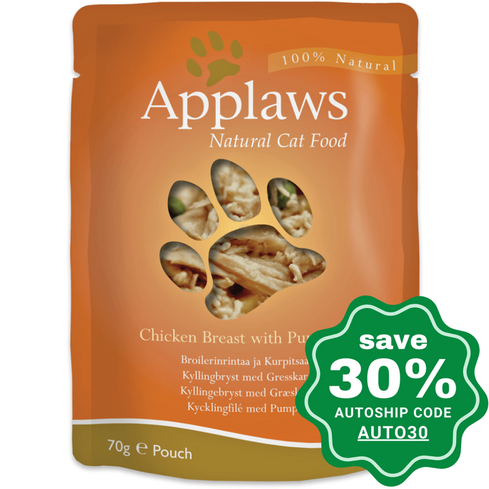 Applaws - Chicken with Pumpkin Cat Food Pouch - 70G - PetProject.HK