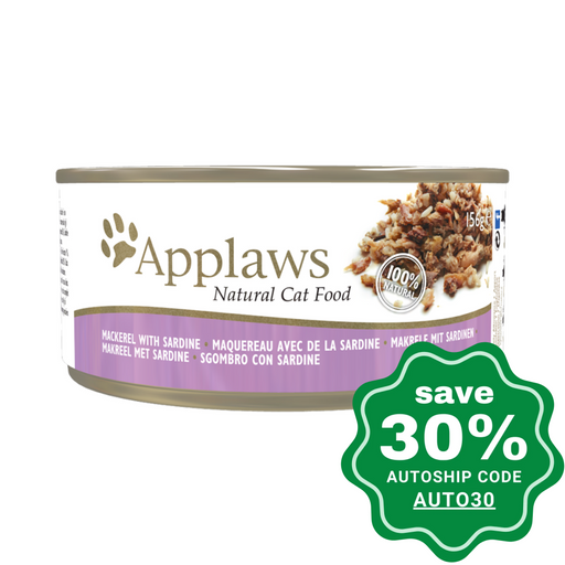 Applaws - Mackerel With Sardine Canned Cat Food 156G (Min. 12 Cans) Cats