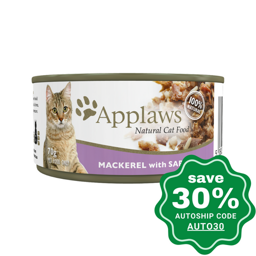 Applaws - Mackerel With Sardine Canned Cat Food 70G (Min. 24 Cans) Cats