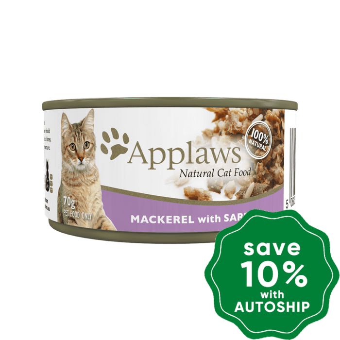 Applaws - Mackerel With Sardine Canned Cat Food 70G (Min. 24 Cans) Cats
