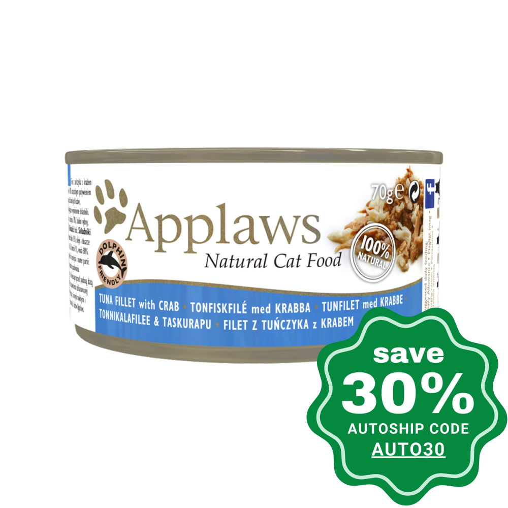 Applaws - Tuna Fillet With Crab Canned Cat Food 70G (Min. 24 Cans) Cats