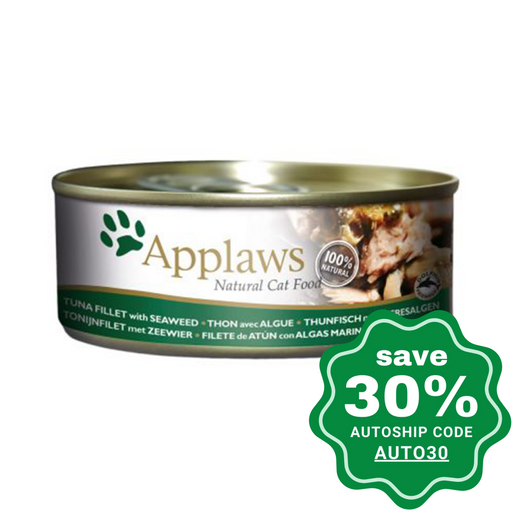 Applaws - Tuna Fillet With Seaweed Canned Cat Food 156G (Min. 12 Cans) Cats