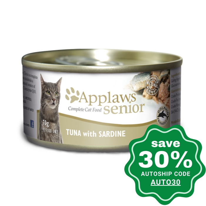 Applaws - Tuna With Sardine Canned Senior Cat Food 70G (Min. 24 Cans) Cats