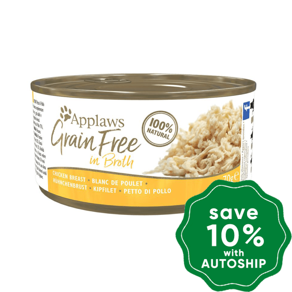 Applaws - Wet Food For Cats Grain Free Chicken Breast In Broth Canned 70G (Min. 24 Cans)