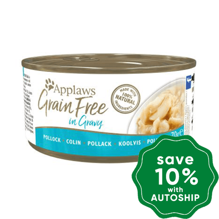 Applaws - Wet Food For Cats Grain Free Pollock In Gravy Canned 70G (Min. 24 Cans)