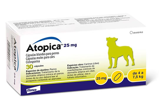 Elanco - Atopica - Cyclosporine Capsule for Dogs 25mg - 30 Caps