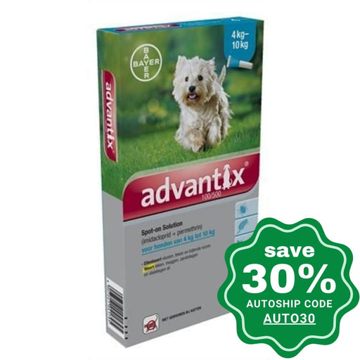 Bayer - Advantix for Dogs 4-10 kg - 4 Tubes - PetProject.HK